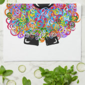 Mooie regenboogschaap van de familie theedoek (Gevouwen)