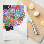 Mooie regenboogschaap van de familie theedoek (Quarter Fold)