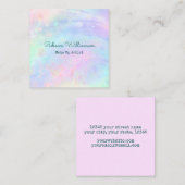 Mooie regenboogscharrelschil voor esthetische past vierkante visitekaartje (Voorkant / Achterkant)