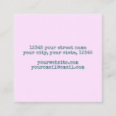 Mooie regenboogscharrelschil voor esthetische past vierkante visitekaartje (Achterkant)