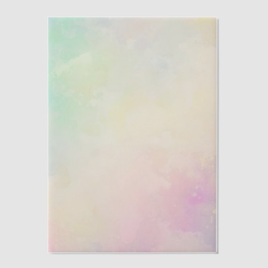 Mooie regenboogtinten van groen roze blauw vellum uitnodigingen (Voorkant)