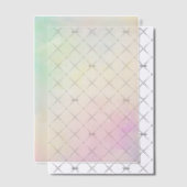 Mooie regenboogtinten van groen roze blauw vellum uitnodigingen (Offset (Uitnodiging))