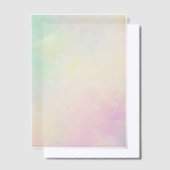 Mooie regenboogtinten van groen roze blauw vellum uitnodigingen (Offset)