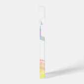 Mooie regenboogWaterverf Elegant Monogram iPhone Hoesje (Linkerkant)