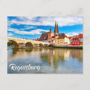 Mooie Regensburg, Duitsland Briefkaart