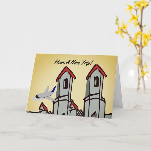 Mooie reis kaart (Gele Bloem)