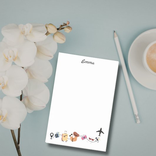 Mooie reisafbeeldingen en vliegtuig, op maat gemaa post-it® notes