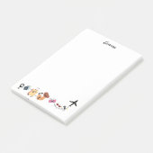 Mooie reisafbeeldingen en vliegtuig, op maat gemaa post-it® notes (Schuin)