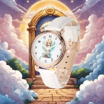 Mooie religieuze Engel liefhebbers Horloge<br><div class="desc">Mooie religieuze Engel liefhebbers Horloge</div>