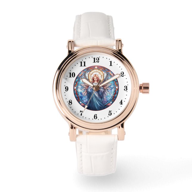 Mooie religieuze Engel liefhebbers Horloge (Voorkant)