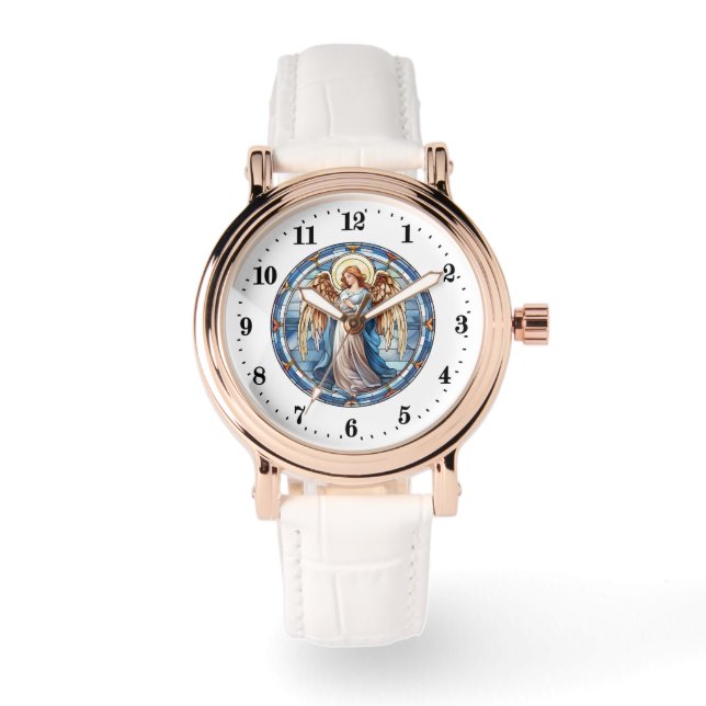 Mooie religieuze Engel liefhebbers Horloge (Voorkant)