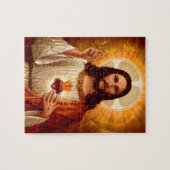 Mooie religieuze heilige hartslag van Jezus afbeel Legpuzzel (Horizontaal)