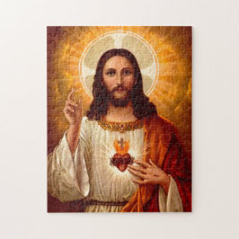 Mooie religieuze heilige hartslag van Jezus afbeel Legpuzzel