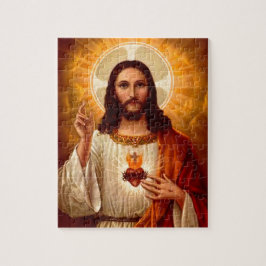Mooie religieuze heilige hartslag van Jezus afbeel Legpuzzel