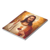 Mooie religieuze heilige hartslag van Jezus afbeel Notitieblok (Linkerzijde)
