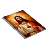 Mooie religieuze heilige hartslag van Jezus afbeel Notitieboek (Rechterzijde)