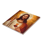 Mooie religieuze heilige hartslag van Jezus afbeel Tegeltje (Zijkant)