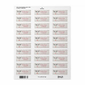 Mooie Rendier Gezicht, Glitter Bokeh Label (Full Sheet)