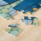 Mooie rendier hert kerst vakantie puzzel kunst (Zijkant)