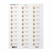 Mooie Rendier Kerst Retouradreslabels Etiket (Full Sheet)