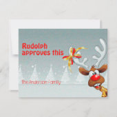 Mooie rendier Rudolph kerstwensen briefkaart (Voorkant)