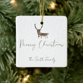 Mooie rendiermagie van de feestdagen keramiek keramisch ornament