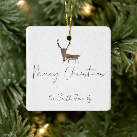 Mooie rendiermagie van de feestdagen keramiek keramisch ornament (Boom)