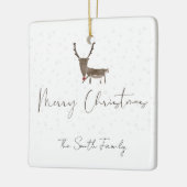 Mooie rendiermagie van de feestdagen keramiek keramisch ornament (Links)