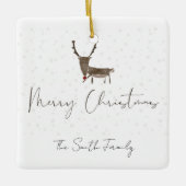 Mooie rendiermagie van de feestdagen keramiek keramisch ornament (Voorkant)