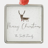 Mooie rendiermagie van de feestdagen keramiek metalen ornament (Voorkant)