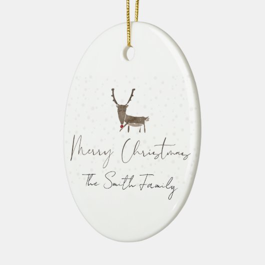 Mooie rendiermagie van de feestdagen keramisch ornament (Links)