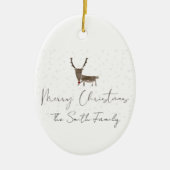 Mooie rendiermagie van de feestdagen keramisch ornament (Voorkant)