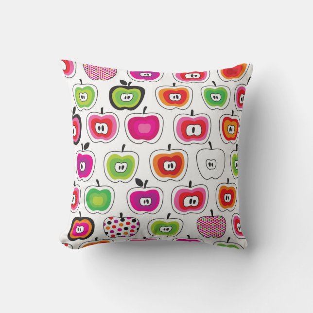 Mooie retro appelpatroon kussen (Voorkant)