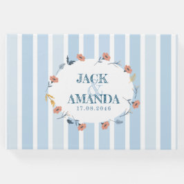 Mooie Retro Baby Blauw bruiloft gastenboek