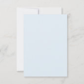 Mooie Retro Baby Blue Wedding RSVP Kaarten (Achterkant)