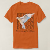 Mooie Retro Black en White Pigeon 1 T-shirt (Design voorkant)