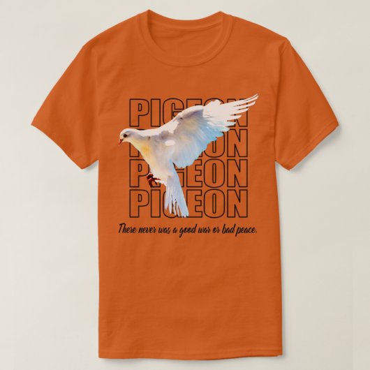Mooie Retro Black en White Pigeon 1 T-shirt (Design voorkant)