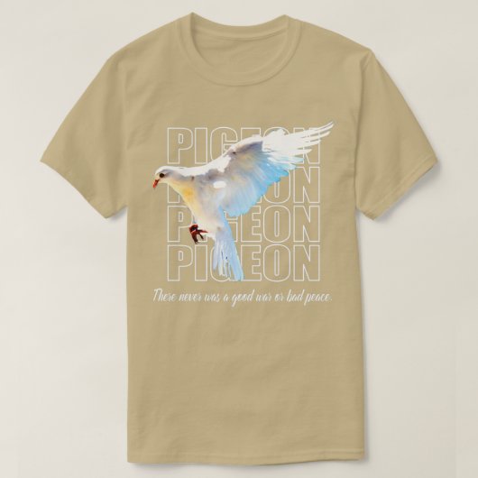 Mooie Retro Black en White Pigeon 2 T-shirt (Design voorkant)