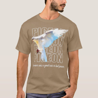 Mooie Retro Black en White Pigeon 2 T-shirt