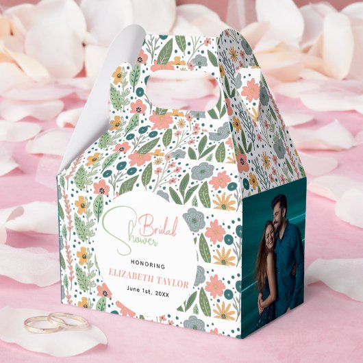 Mooie Retro Bloem Bruiloft Feest Bedankdoosjes (Huwelijk)