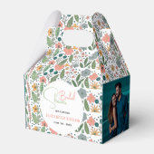 Mooie Retro Bloem Bruiloft Feest Bedankdoosjes (Voorkant Zijde)