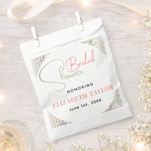 Mooie Retro Bloem Bruiloftsontbijt  Bedankzakje (Geknipt)