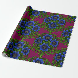 Mooie retro bloemen cadeaupapier