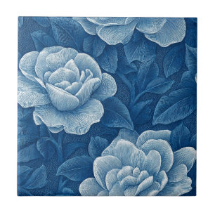 Mooie Retro Gardenia Tegels Voor Kunstzinnige Vloe Tegeltje