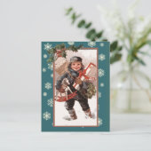 Mooie retro-illustratie voor de feestdagen op kaar (Staand voorkant)