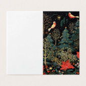 Mooie retro kerst Kaart (Buitenkant ongevouwen)