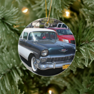 Mooie  retro klassieke Amerikaanse auto Keramisch Ornament