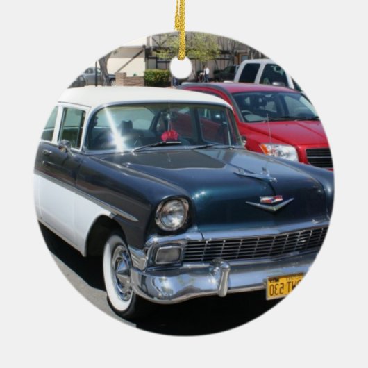 Mooie  retro klassieke Amerikaanse auto Keramisch Ornament (Achterkant)