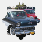 Mooie  retro klassieke Amerikaanse auto Ornament Kaart (Achterkant)