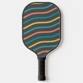 Mooie Retro Kleur Gestyleerde Professionele Pickleball Paddle (Voorkant)